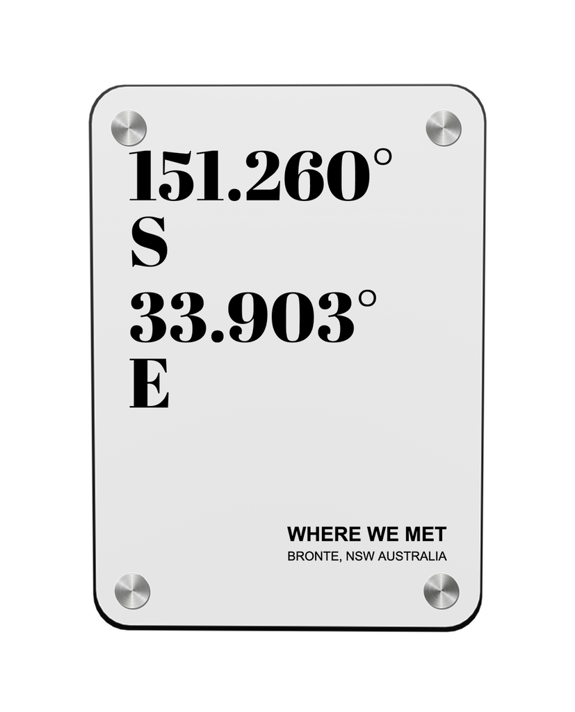 Coordinates Plaque - Magnet
