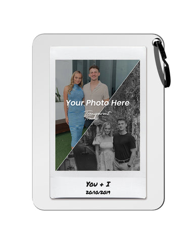 Retro Photo Plaque - Keychain