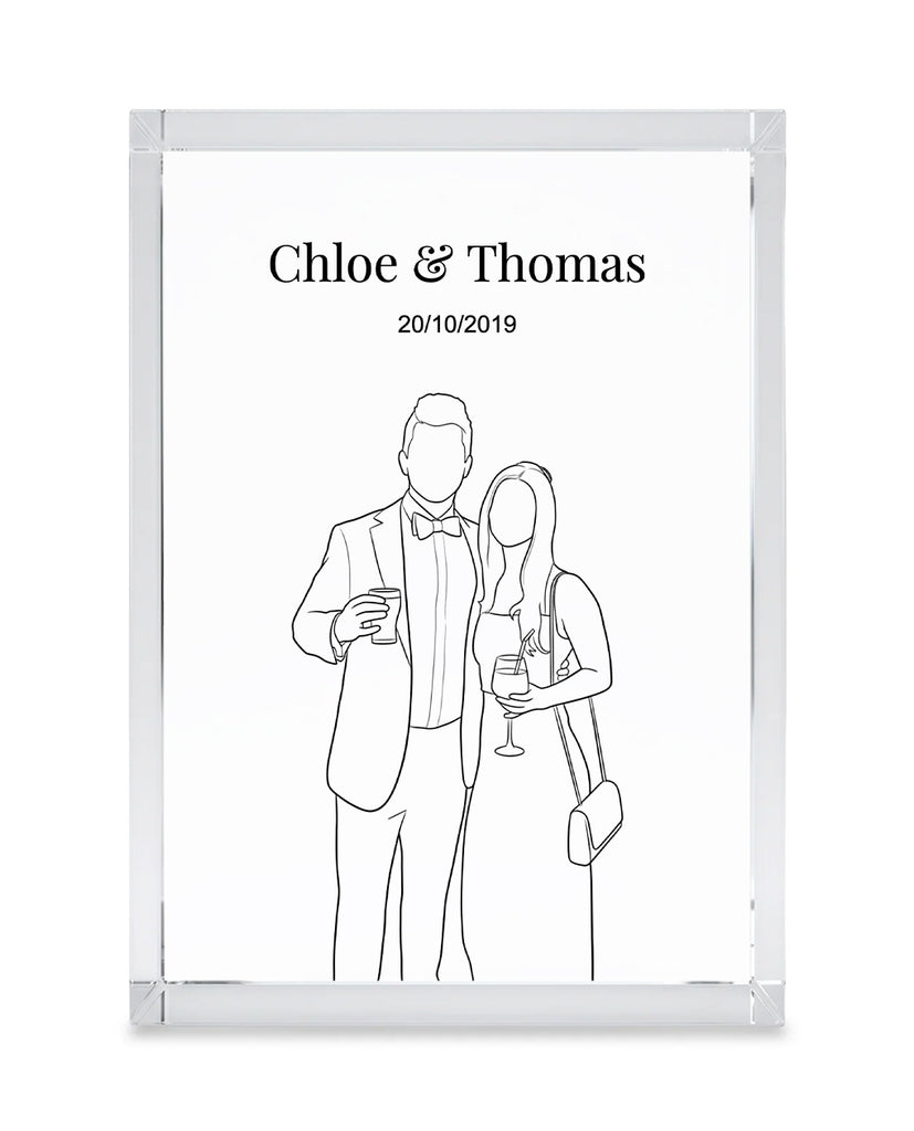 Line Art Plaque - Block