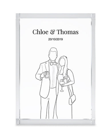 Line Art Plaque - Block
