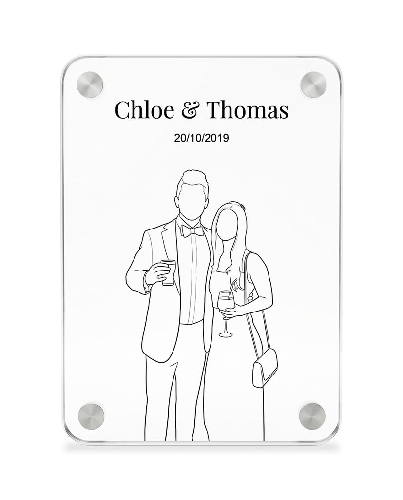 Line Art Plaque - Magnet