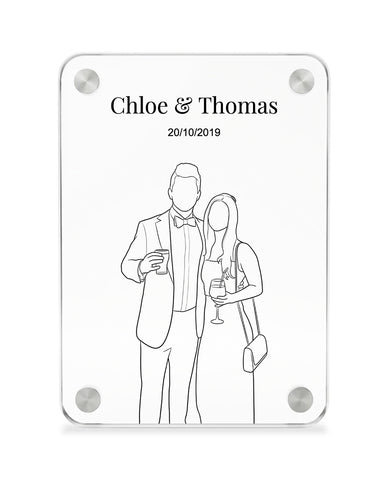Line Art Plaque - Magnet