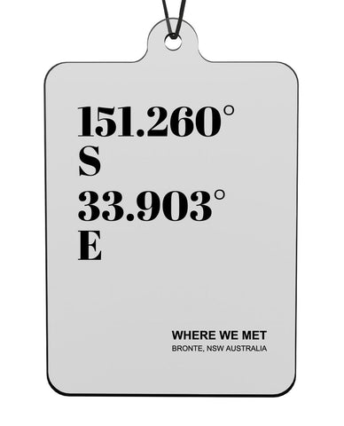 Coordinates Plaque - Ornament
