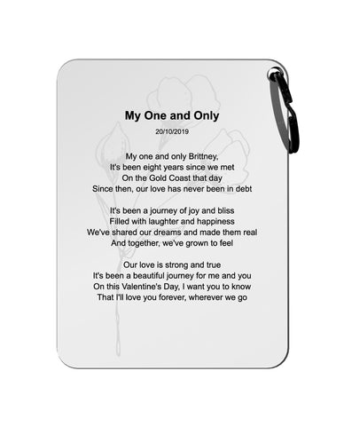 Poem Plaque - Keychain