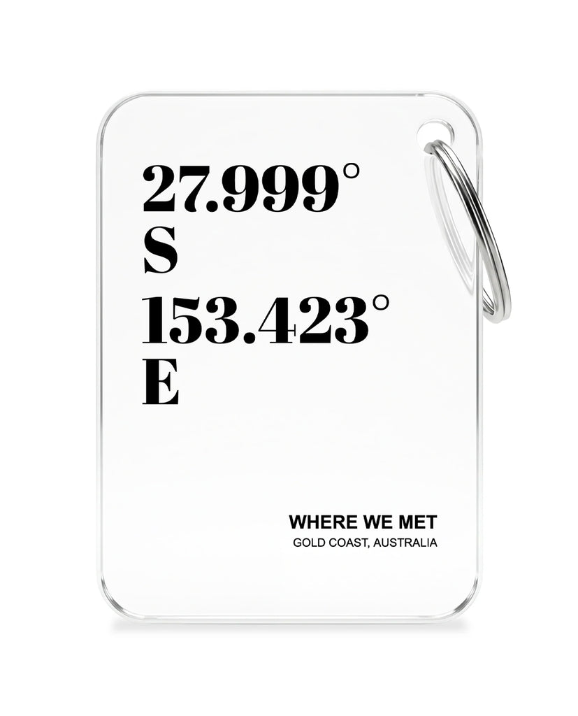 Coordinates Keychain