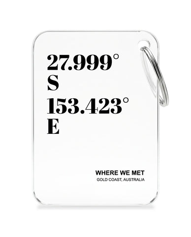 Coordinates Keychain