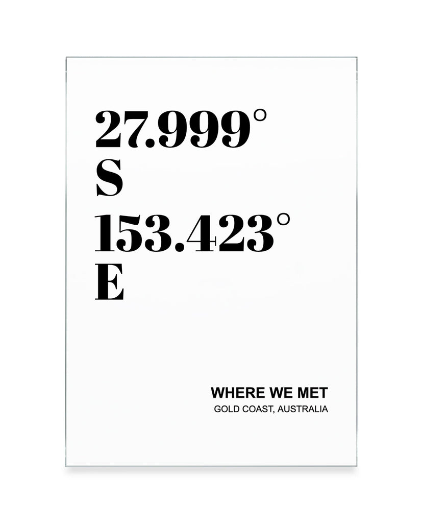 Coordinates Plaque