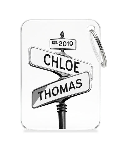 Street Sign Keychain